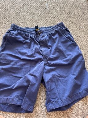 Polo by Ralph Lauren Navy Blue Flat Front Cotton Shorts